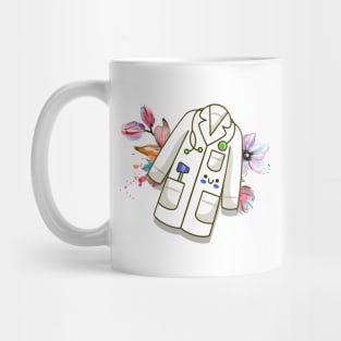 Lab Coat And Flowers Mug